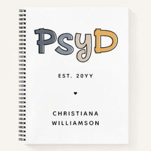 Aangepaste PsyD Doctor in de psychologie Psycholoo Notitieboek