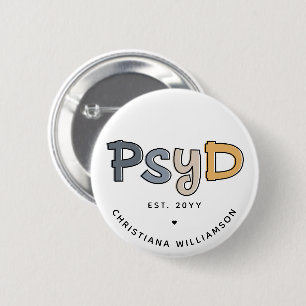 Aangepaste PsyD Doctor in de psychologie Psycholoo Ronde Button 5,7 Cm