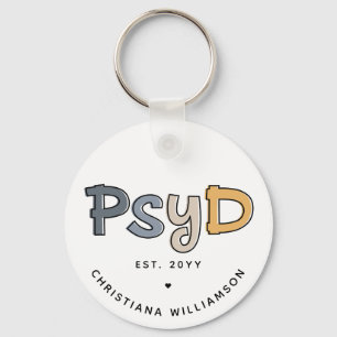 Aangepaste PsyD Doctor in de psychologie Psycholoo Sleutelhanger