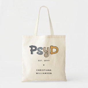 Aangepaste PsyD Doctor in de psychologie Psycholoo Tote Bag