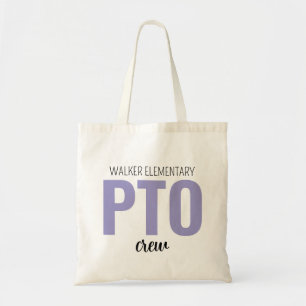 Aangepaste PTO Crew Tas, Ouder Leraren Organisatie Tote Bag