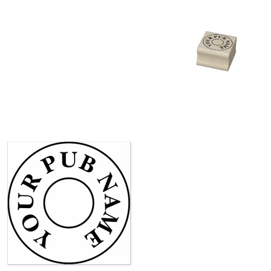 Aangepaste Pub Hand Stamp Rubberstempel (Gestempeld)