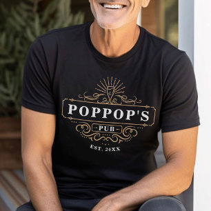 Aangepaste Pub Home Bar-jaar van pop-up T-shirt