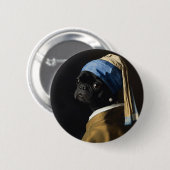 Aangepaste Pug als populair icoonbeeld Ronde Button 5,7 Cm (Voorkant /achterkant)