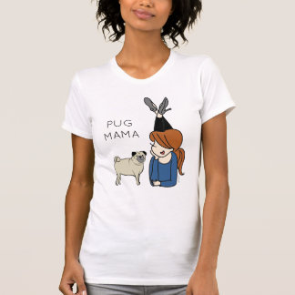 Aangepaste Pug Mama T-Shirt
