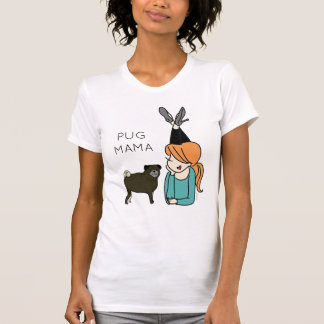 Aangepaste Pug Mama T-Shirt