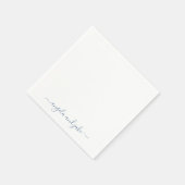 Aangepaste puinblauwe wasnamen Weddenschap Cocktai Servet (Hoek)