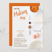 Aangepaste Pumpkin Pie Holiday Dinner Party Kaart (Voorkant / Achterkant)