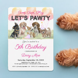 Aangepaste Puppy Dog Birthday Party Kaart