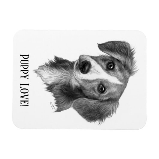 Aangepaste puppy magneet (Horizontaal)