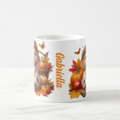 Aangepaste puppy mok herfst cadeau (Center)