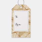 Aangepaste, pure kant bladeren cadeaulabel (Achterkant)