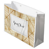 Aangepaste, pure kant bladeren groot cadeauzakje (Voorkant Gekanteld)