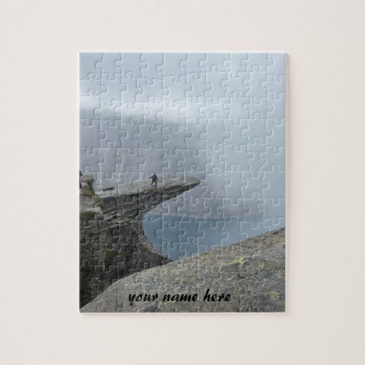 Aangepaste puzzel van Trolltunga Noorwegen (Verticaal)