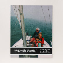 Aangepaste puzzel voor foto's op vaderdag opa