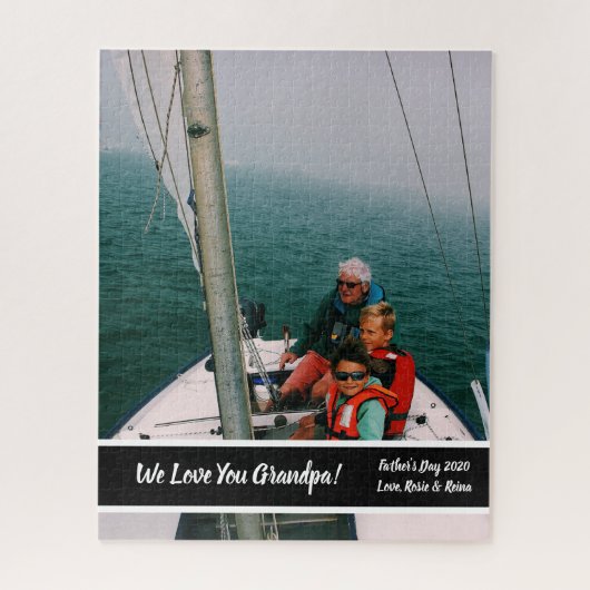 Aangepaste puzzel voor foto's op vaderdag opa (Verticaal)