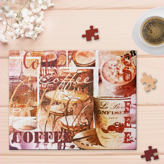 Aangepaste puzzel voor het overlay van het Koffiep