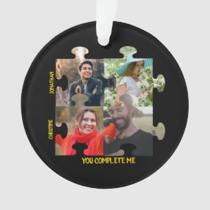 Aangepaste puzzelfoto Je vult me paar in Ornament