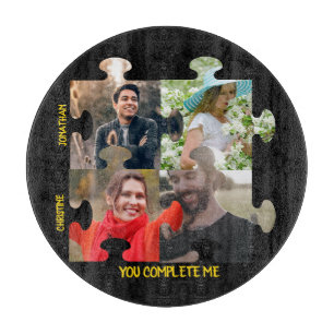 Aangepaste puzzelfoto Je vult me paar in Snijplank