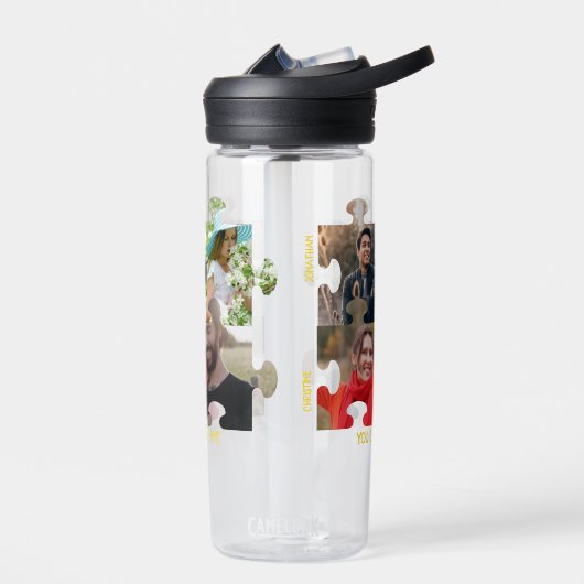 Aangepaste puzzelfoto Je vult me paar in Waterfles (Links)