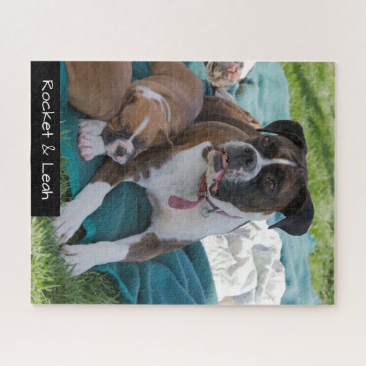 Aangepaste puzzels voor jokerpuzzels - Boxer-cadea (Horizontaal)