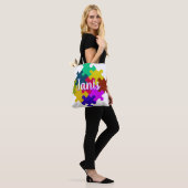 Aangepaste puzzelstukken draagtas (Op model)
