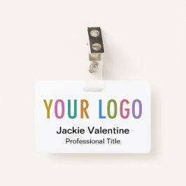 Aangepaste PVC Naam Badge met Logo Clip Reel Lanya