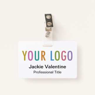 Aangepaste PVC Naam Badge met Logo Clip Reel Lanya