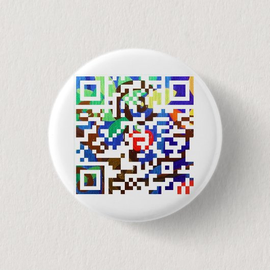 aangepaste Q R-code Ronde Button 3,2 Cm (Voorkant)