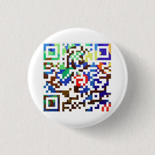 aangepaste Q R-code Ronde Button 3,2 Cm