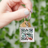Aangepaste Q R-code Sleutelhanger (Hand)