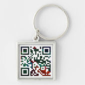 Aangepaste Q R-code Sleutelhanger (Voorkant)
