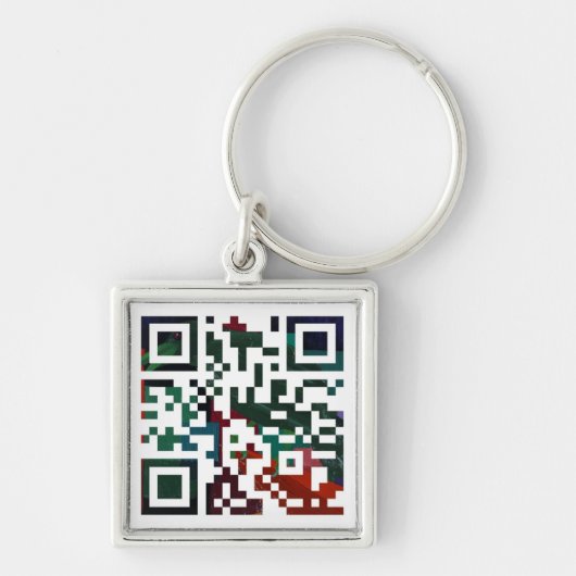 Aangepaste Q R-code Sleutelhanger (Voorkant)
