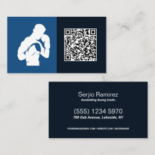Aangepaste QR Boxing Gym Visitekaartje