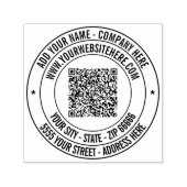 Aangepaste QR-code Adres Ronde stempel Sjabloon (Design)