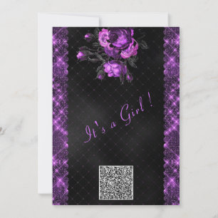 Aangepaste QR Code Baby shower Uitnodiging Sjabloo