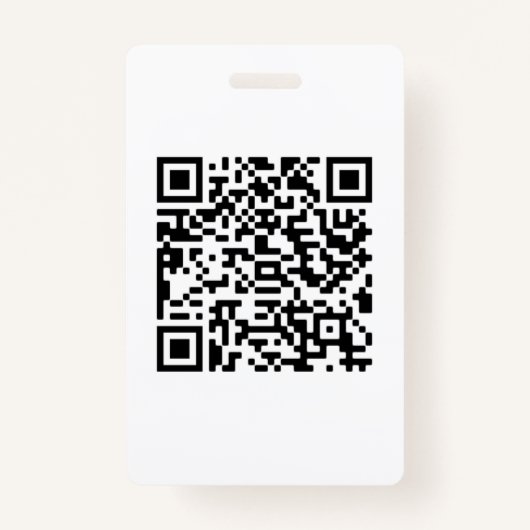 Aangepaste QR-code Badge (Voorkant)