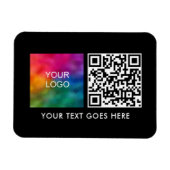 Aangepaste QR-code Barcode Business Logo Tekstnaam Magneet (Horizontaal)