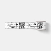 Aangepaste QR-code Bedankt Klein Bedrijf Grosgrain Lint (Voorkant)