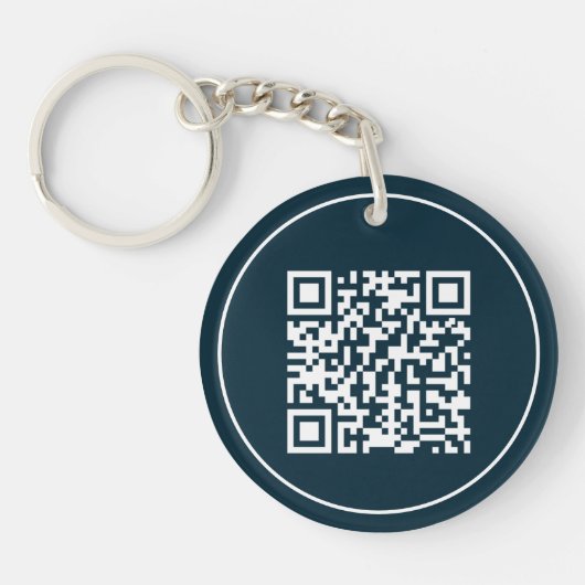 Aangepaste QR-code Bedrijf Contactloos Bedrijf Sleutelhanger (Voorkant)