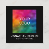 Aangepaste QR-code Bedrijf Logo Employee Square Contactkaartje (Voorkant)