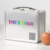 Aangepaste QR Code Bedrijf Logo Metal Lunch Box (In situ)