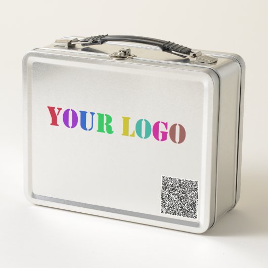 Aangepaste QR Code Bedrijf Logo Metal Lunch Box (Voorkant)