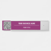 Aangepaste QR-code Bedrijfsnaam Door Onderteken Uw Deurbordje (Voorkant)