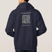 Aangepaste QR-code Bedrijfsnaam Info Bedrijfshoedi Hoodie (Achterkant)