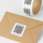 Aangepaste QR-code Bedrijven Vierkante Sticker