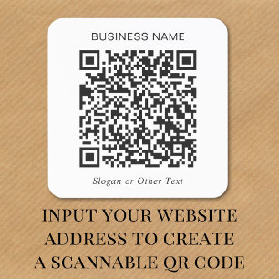 Aangepaste QR-code Bedrijven Vierkante Sticker
