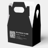 Aangepaste QR-code & Bewerkbare Retro-Moderne Teks Bedankdoosjes (Geopend)