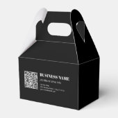 Aangepaste QR-code & Bewerkbare Retro-Moderne Teks Bedankdoosjes (Voorkant Zijde)