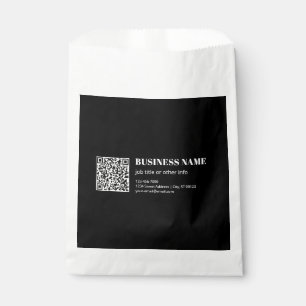 Aangepaste QR-code & Bewerkbare Retro-Moderne Teks Bedankzakje